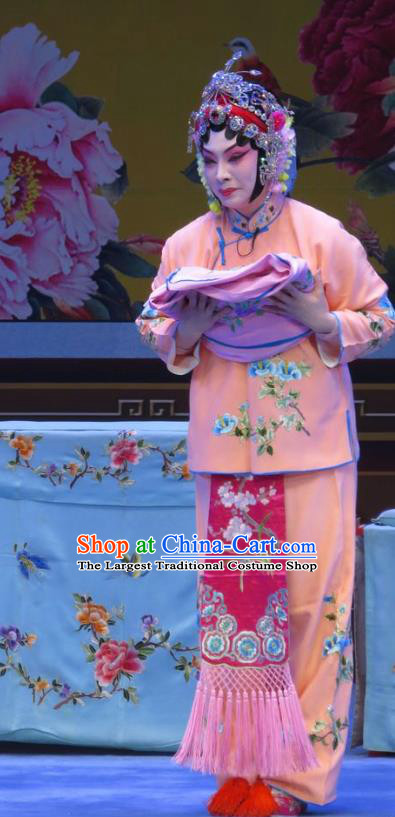 Chinese Ping Opera Young Female Costumes Apparels and Headpieces The Beautiful Courtesan Traditional Pingju Opera Dress Diva Du Shiniang Garment