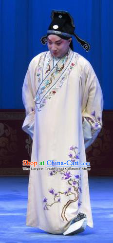 The Beautiful Courtesan Chinese Ping Opera Scholar Young Male Costumes and Headwear Pingju Opera Xiaosheng Li Jia Apparels Clothing