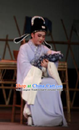 Chinese Yue Opera Scholar Apparels The Wrong Red Silk Shaoxing Opera Xiaosheng Costumes Garment Young Male Robe and Hat