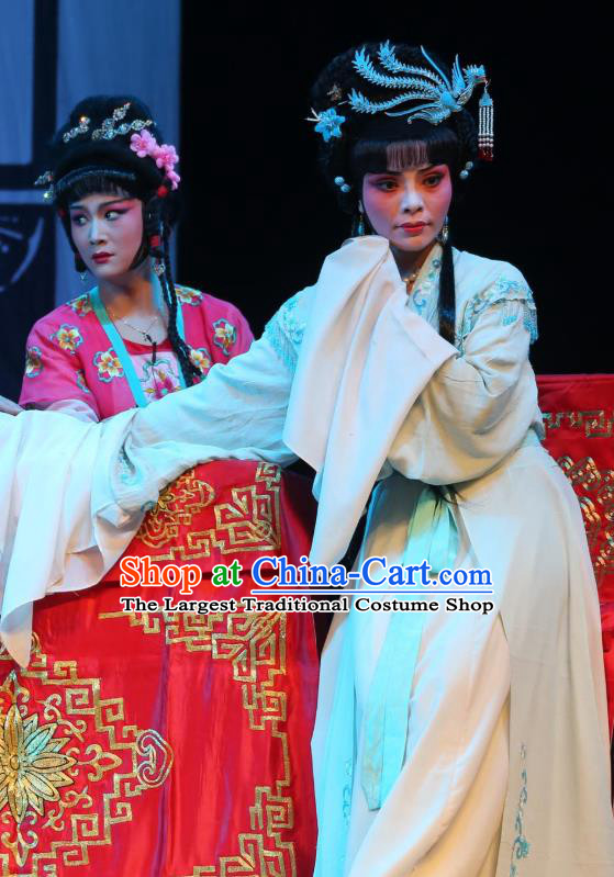 Chinese Shaoxing Opera Diva Dress Garment A Tragic Marriage Yue Opera Costumes Chief Actress Wang Lianjuan Apparels and Headpieces