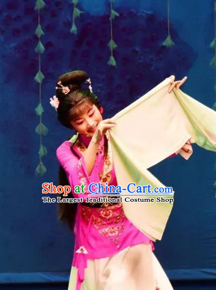 Chinese Shaoxing Opera Xiao Dan Dress Garment Yan Zhi Yue Opera Young Lady Costumes Civilian Female Apparels and Headpieces