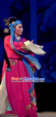 Chinese Yue Opera Litterateur Calligrapher Costumes Flirting Scholar Zhu Zhishan Garment Shaoxing Opera Young Male Xiaosheng Rosy Robe Apparels and Headpiece