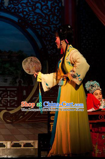 Chinese Shaoxing Opera Dan Role Flirting Scholar Hua Tan Costumes Yue Opera Garment Young Beauty Qiu Xiang Apparels Dress and Headdress