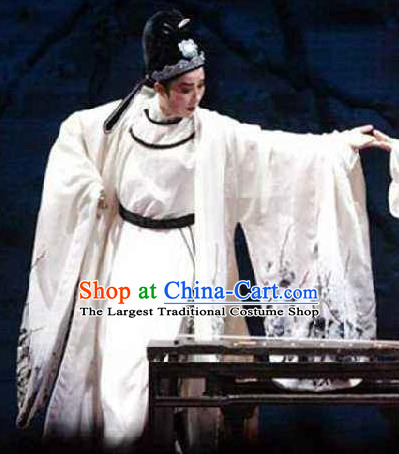 Chinese Yue Opera Young Male Lu You And Tang Wan Costumes and Hat Shaoxing Opera Apparels Scholar Niche Garment