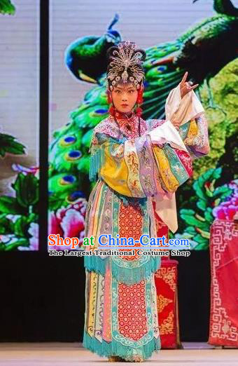 Chinese Shaoxing Opera Young Female Apparels and Headdress Yue Opera Tell On Sargam Dress Hua Tan Actress Costumes Garment