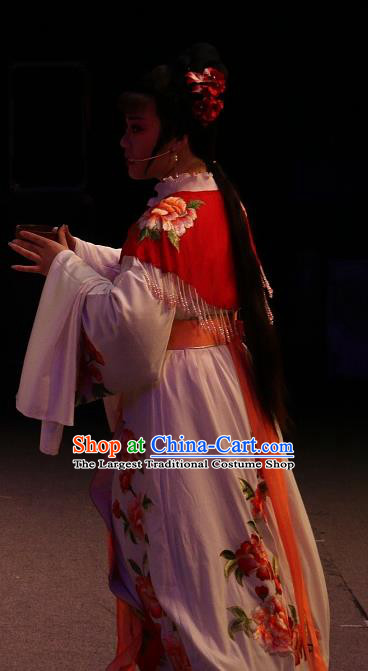 Chinese Shaoxing Opera Actress Hua Tan Costumes and Headpieces Yue Opera The Ungrateful Lover Qing Tan Apparels Garment Young Lady Courtesan Jiao Guiying Dress
