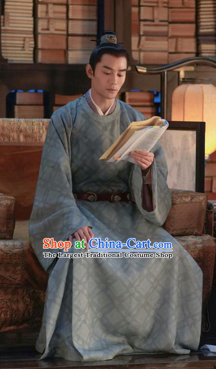 Chinese Ancient Emperor Historical Clothing Drama Serenade of Peaceful Joy Song Dynasty Renzong Zhao Zhen Garment Informal Costumes and Hair Accessories