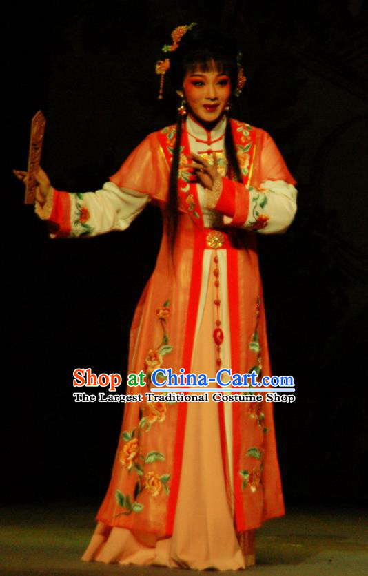 Chinese Shaoxing Opera Hua Tan Dress and Headpieces Yue Opera Tan Chun Actress Apparels Noble Lady Garment Costume