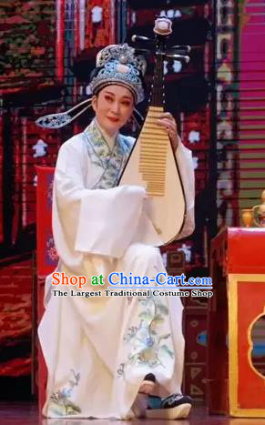 Chinese Yue Opera Young Male Costumes and Headwear A Bride For A Ride Shaoxing Opera Scholar Garment Zhou Wenbin Apparels Robe