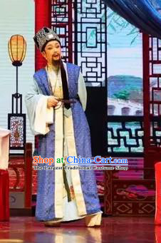 Chinese Yue Opera Elderly Male Costumes and Headwear A Bride For A Ride Shaoxing Opera Old Man Apparels Garment