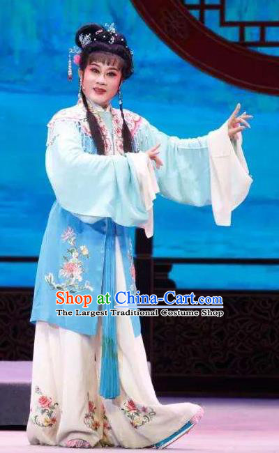 Chinese Shaoxing Opera Diva Young Lady Dress Costume A Bride For A Ride Apparels and Headpieces Yue Opera Hua Tan Garment