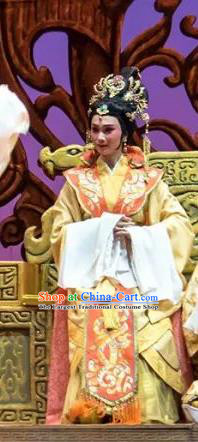 Chinese Shaoxing Opera Empress Yin Lihua Costumes and Hair Jewelry Changle Palace Yue Opera Garment Actress Queen Dress Apparels