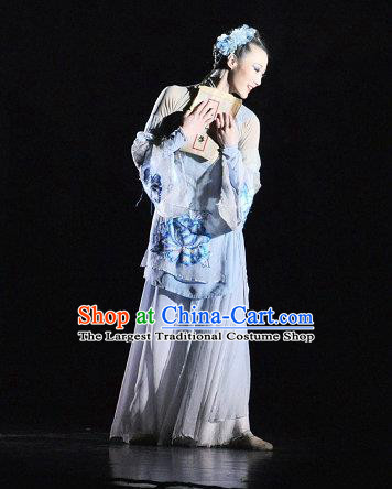 Chinese Opera Maiden Ten Mile Dowry Traditional Wedding Costumes and Headpieces Yue Opera Young Lady Dress Blue Garment Apparels