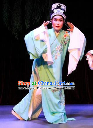 Lions Roar Chinese Yue Opera Young Male Costumes and Hat Shaoxing Opera Niche Apparels Scholar Chen Zao Garment