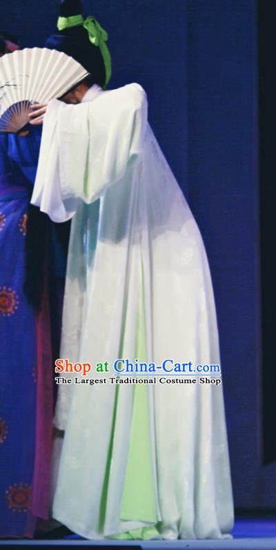 Liu Yong Chinese Yue Opera Xiao Sheng Poet Garment and Headwear Shaoxing Opera Scholar Apparels Costumes Young Male Role