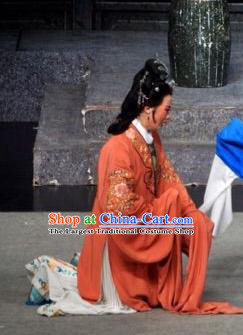 Chinese Shaoxing Opera Dame Dress Apparels Costumes and Headpieces Xun An Zhan Fu Yue Opera Lao Dan Elderly Female Garment