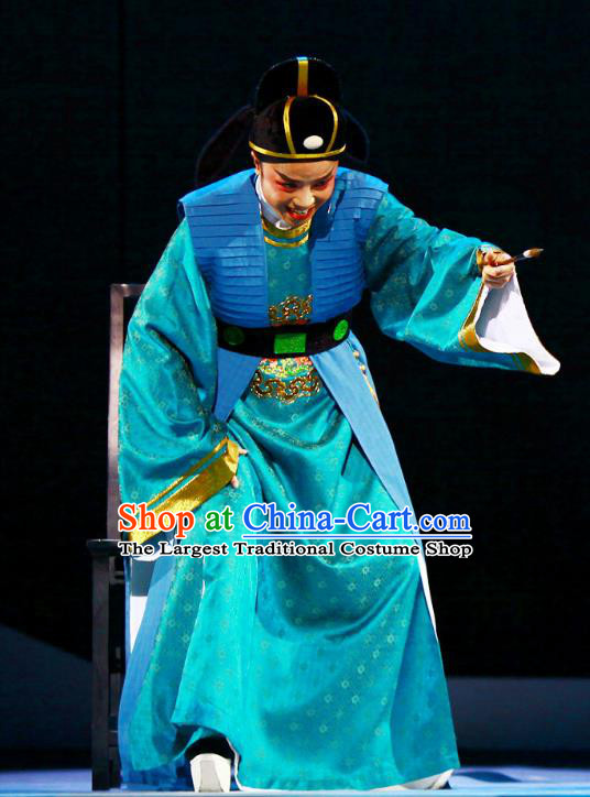 Liu Yong Chinese Yue Opera Young Man Green Robe Garment and Hat Shaoxing Opera Scholar Poet Costumes Apparels