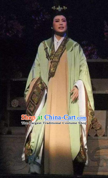 Chinese Yue Opera Han Feizi Young Male Apparels Clothing and Headwear Shaoxing Opera Xiaosheng Han Fei Garment Costumes