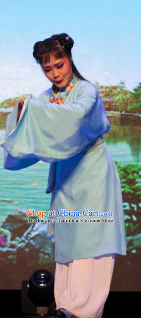 He Wenxiu Chinese Yue Opera Xiaosheng Garment Costumes and Headwear Shaoxing Opera Young Male Livehand Apparels