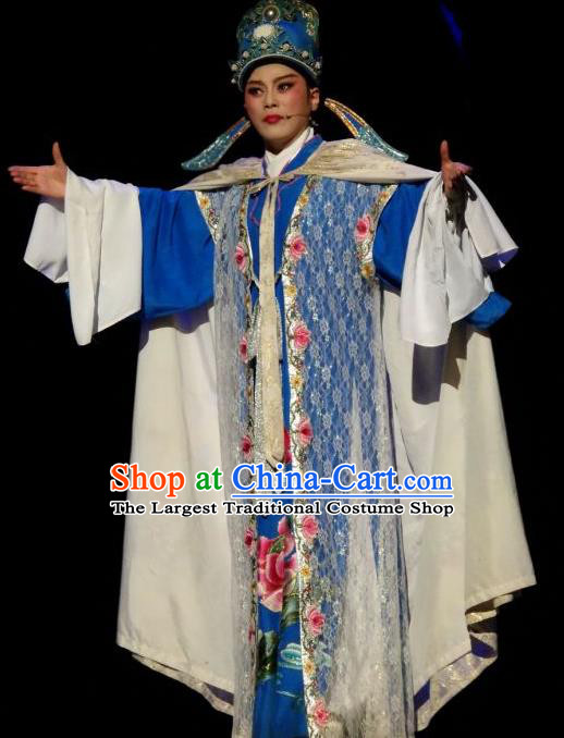 Chinese Yue Opera Young Man The Number One Scholar Is Not Love Yang Xueyun Garment and Hat Shaoxing Opera Niche Costumes Xiaosheng Apparels Clothing