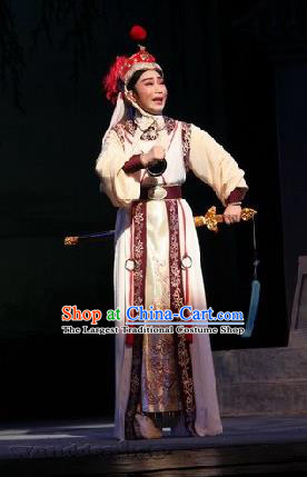 Chinese Yue Opera Wusheng Costumes and Headwear Emperor and the Village Girl Shaoxing Opera Martial Male Garment Apparels