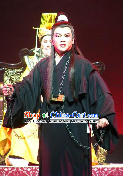 Chinese Yue Opera Xiaosheng Butterfly Love Monk Apparels Costumes and Headwear Shaoxing Opera Young Male Zhen Ru Garment