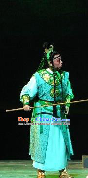 Chinese Yue Opera Prince Green Garment Butterfly Love Monk Apparels and Headpieces Shaoxing Opera Xiaosheng Young Male Costumes