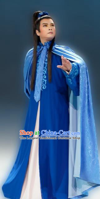 Chinese Yue Opera Young Male Apparels Butterfly Love Monk Costumes and Headwear Shaoxing Opera Crown Prince Zhen Ru Garment