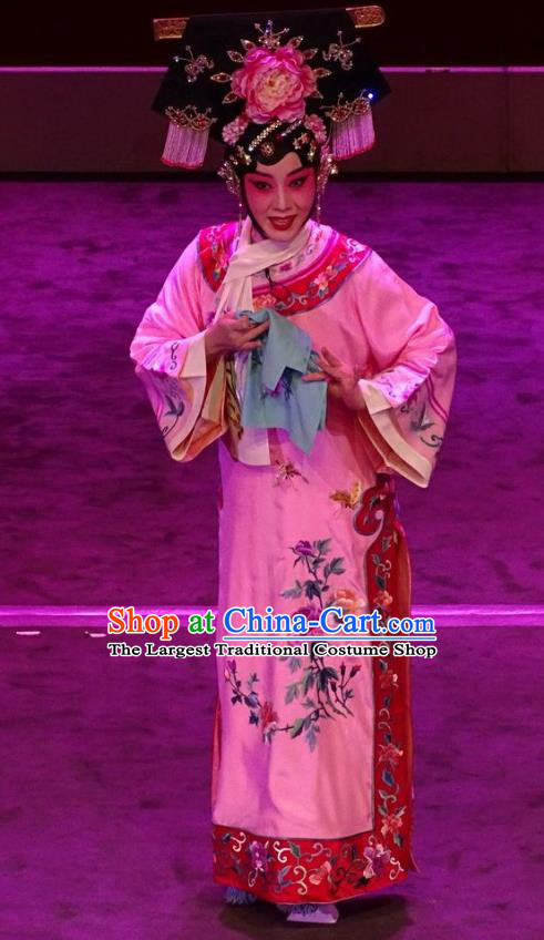 Chinese Beijing Opera Qing Dynasty Imperial Consort Apparels Costumes and Headdress Nan Hai Zi Traditional Peking Opera Hua Tan Dong E Dress Garment