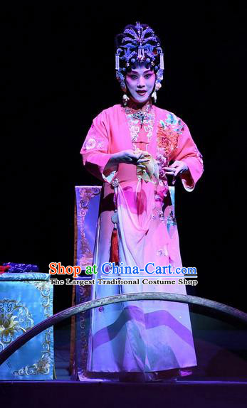 Chinese Beijing Opera Hua Tan Young Female Apparels Costumes and Headdress Tell On Sargam Traditional Peking Opera Dress Diva Zhang Shangzhu Garment