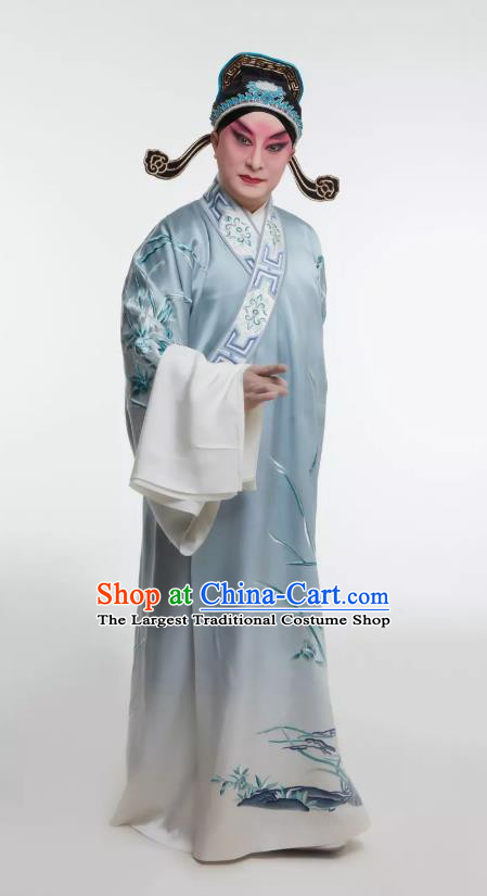 Tell On Sargam Chinese Peking Opera Young Male Chen Guangzu Garment Costumes and Headwear Beijing Opera Scholar Apparels Clothing
