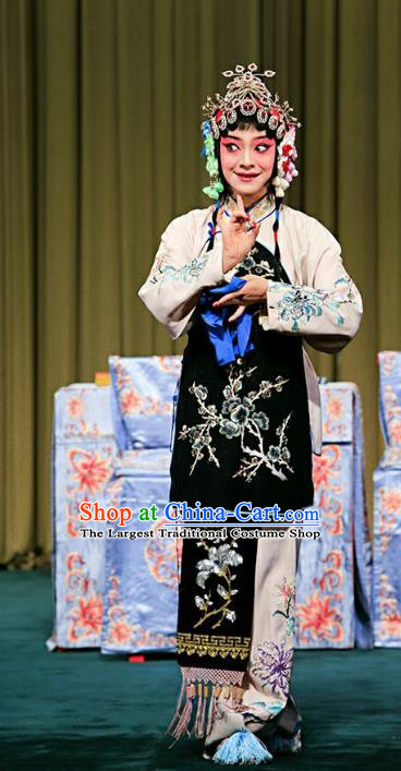 Chinese Beijing Opera Young Lady Apparels Costumes and Headdress Love in the Wardrobe Traditional Peking Opera Hua Tan Dress Actress Xu Cuilian Garment