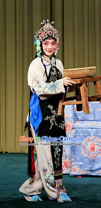 Chinese Beijing Opera Young Lady Apparels Costumes and Headdress Love in the Wardrobe Traditional Peking Opera Hua Tan Dress Actress Xu Cuilian Garment