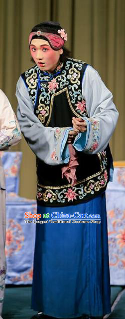 Chinese Beijing Opera Old Woman Apparels Costumes and Headdress Love in the Wardrobe Traditional Peking Opera Pantaloon Dress Elderly Dame Garment