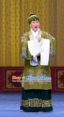 Chinese Beijing Opera Pantaloon Apparels Costumes and Headdress Yao Qi Traditional Peking Opera Noble Dame Dress Elderly Female Garment