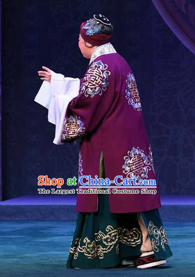 Chinese Beijing Opera Old Woman Apparels Costumes and Headdress Love of Jade Hairpin Traditional Peking Opera Elderly Dame Dress Pantaloon Garment