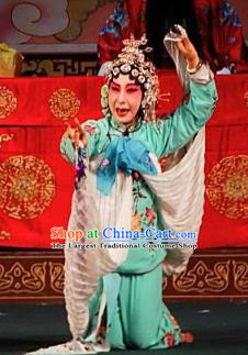 Chinese Ping Opera Xiaodan Zhao Suqin Apparels Costumes and Headpieces Traditional Pingju Opera San Jie Lie Young Lady Dress Garment