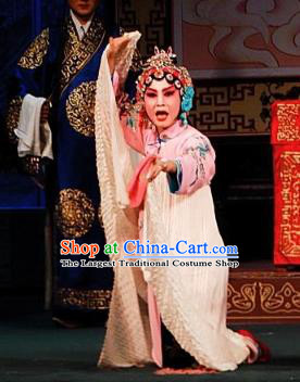 Chinese Ping Opera Young Lady Zhao Suqin Apparels Costumes and Headpieces Traditional Pingju Opera Xiaodan San Jie Lie Pink Dress Garment