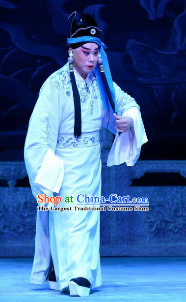 Palm Civet for Prince Chinese Ping Opera Treacherous Official Costumes and Headwear Pingju Opera Apparels Court Eunuch Guo Huai Clothing