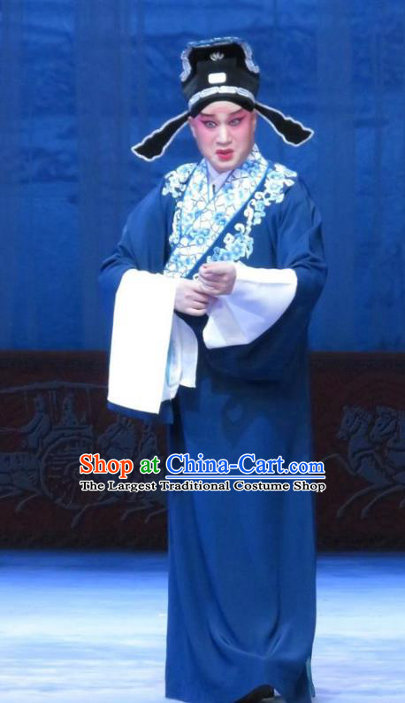 Tell on Sargam Chinese Ping Opera Scholar Garment Costumes and Headwear Pingju Opera Young Male Apparels Niche Chen Guangzu Clothing