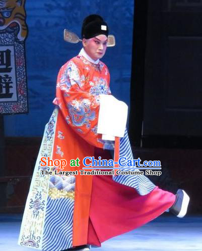 Tell on Sargam Chinese Ping Opera Number One Scholar Garment Costumes and Headwear Pingju Opera Young Male Chen Guangzu Apparels Clothing