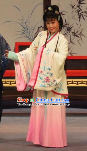 Chinese Ping Opera Actress Liu Lanzhi Apparels Costumes and Headpieces Southeast Fly the Peacocks Traditional Pingju Opera Diva Dress Garment