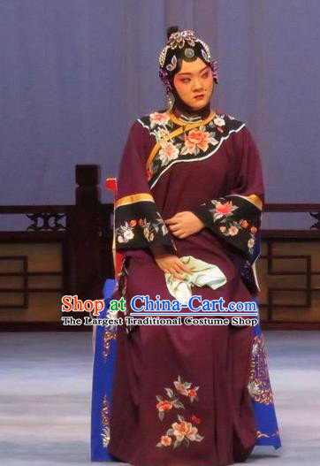 Chinese Ping Opera Hideous Female Apparels Costumes and Headpieces Southeast Fly the Peacocks Traditional Pingju Opera Dress Garment