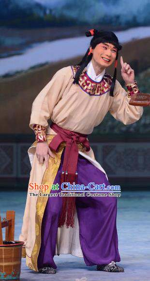San Da Tao Sanchun Chinese Peking Opera Young Boy Garment Costumes and Headwear Beijing Opera Xiaosheng Apparels Clothing