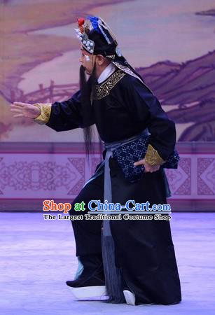 Han Yuniang Chinese Peking Opera Laosheng Garment Costumes and Headwear Beijing Opera Elderly Male Apparels Scholar Cheng Pengjv Clothing