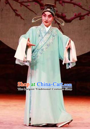On A Wall and Horse Chinese Peking Opera Scholar Garment Costumes and Headwear Beijing Opera Xiaosheng Apparels Niche Pei Shaojun Clothing