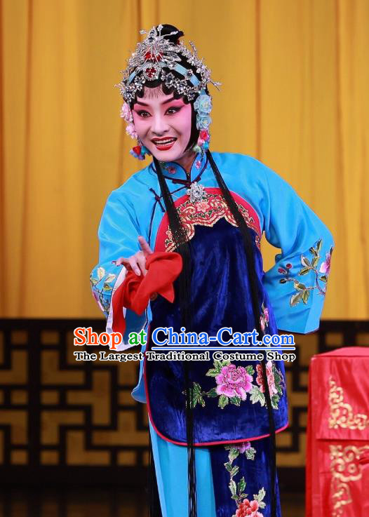 Chinese Beijing Opera Actress Apparels Romance of the Iron Bow Costumes and Headpieces Traditional Peking Opera Hua Tan Dress Diva Chen Xiuying Garment