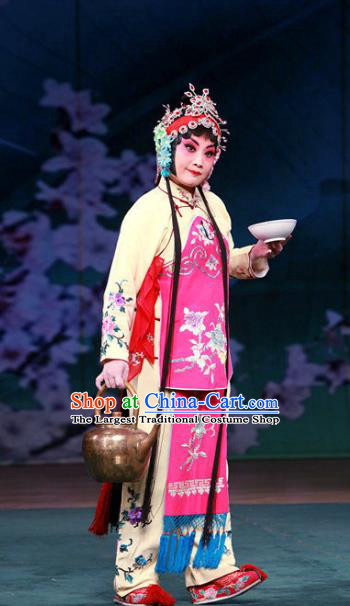 Chinese Beijing Opera Diva Chen Xiuying Apparels Romance of the Iron Bow Costumes and Headpieces Traditional Peking Opera Actress Dress Hua Tan Garment