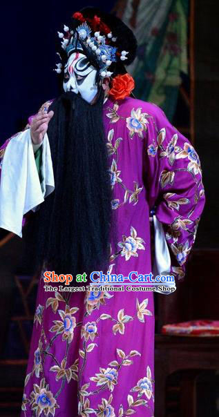 Tian Dao Xing Chinese Peking Opera Laosheng Garment Costumes and Headwear Beijing Opera Bully Liu Yinglong Apparels Elderly Male Clothing