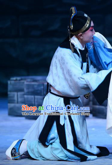 On A Wall and Horse Chinese Peking Opera Childe Pei Shaojun Garment Costumes and Headwear Beijing Opera Xiaosheng Young Male Apparels Scholar Clothing